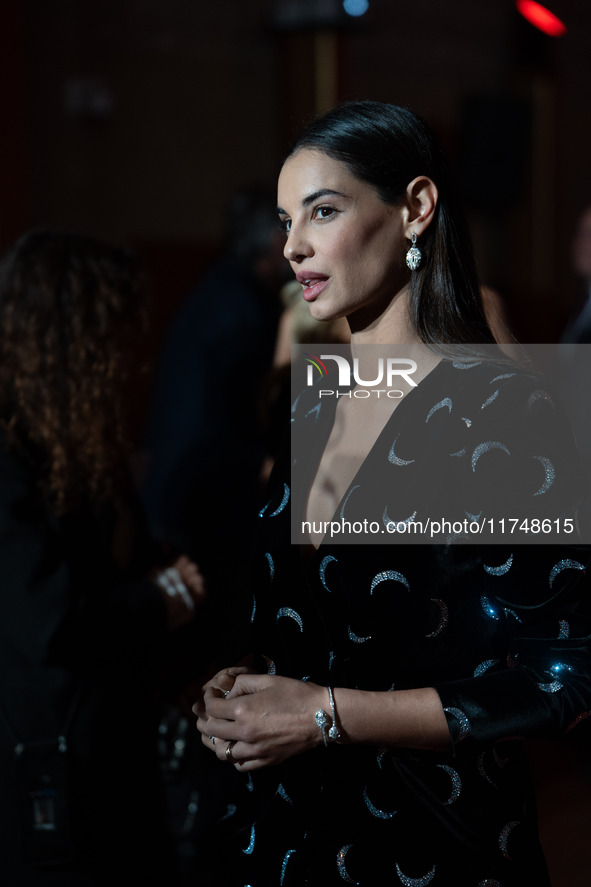 Francesca Chillemi attends the Red Cross Ball in Rome, Italy, on November 6, 2024. 