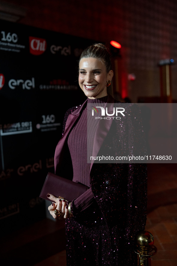 Nicoletta Romanoff attends the Red Cross Ball in Rome, Italy, on November 6, 2024. 