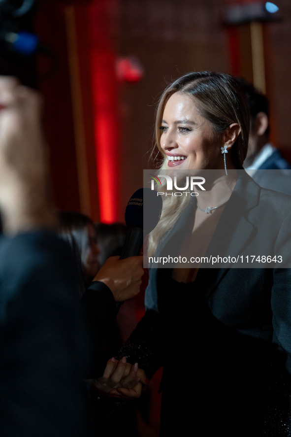 Lola Ponce attends the Red Cross Ball in Rome, Italy, on November 6, 2024. 