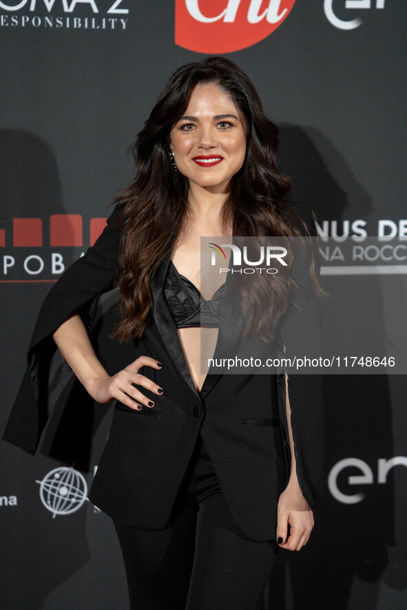 Claudia Tranchese attends the Red Cross Ball in Rome, Italy, on November 6, 2024. 