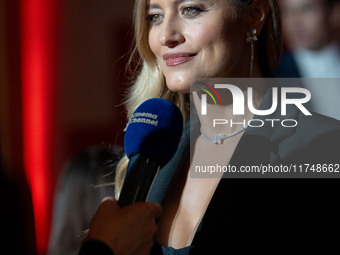 Lola Ponce attends the Red Cross Ball in Rome, Italy, on November 6, 2024. (