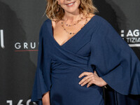 Claudia Gerini attends the Red Cross Ball in Rome, Italy, on November 6, 2024. (