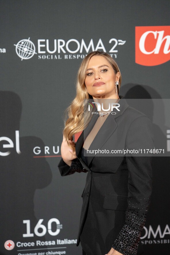 Lola Ponce attends the Red Cross Ball in Rome, Italy, on November 6, 2024. 