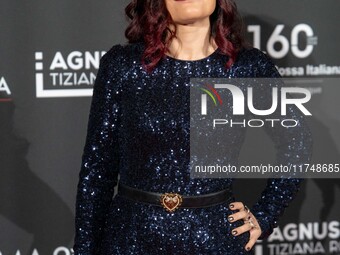 Giusy Ferreri attends the Red Cross Ball in Rome, Italy, on November 6, 2024. (