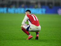 Gabriel Martinelli of Arsenal looks on during the Champions League match between Inter Milan and Arsenal at San Siro Stadium in Milan, Italy...