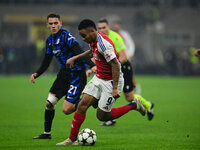 Gabriel Jesus of Arsenal is in action during the Champions League match between Inter Milan and Arsenal at San Siro Stadium in Milan, Italy,...