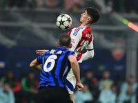 Kai Havertz of Arsenal is in action during the Champions League match between Inter Milan and Arsenal at San Siro Stadium in Milan, Italy, o...