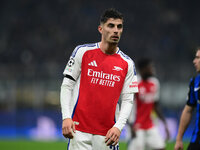 Kai Havertz of Arsenal looks on during the Champions League match between Inter Milan and Arsenal at San Siro Stadium in Milan, Italy, on No...