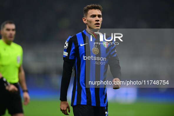 Benjamin Savard of Inter Milan looks on during the Champions League match between Inter Milan and Arsenal at San Siro Stadium in Milan, Ital...