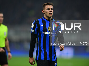 Benjamin Savard of Inter Milan looks on during the Champions League match between Inter Milan and Arsenal at San Siro Stadium in Milan, Ital...