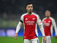 Gabriel Martinelli of Arsenal looks on during the Champions League match between Inter Milan and Arsenal at San Siro Stadium in Milan, Italy...