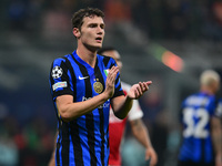 Benjamin Savard of Inter Milan looks on during the Champions League match between Inter Milan and Arsenal at San Siro Stadium in Milan, Ital...