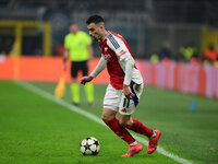 Gabriel Martinelli of Arsenal looks on during the Champions League match between Inter Milan and Arsenal at San Siro Stadium in Milan, Italy...