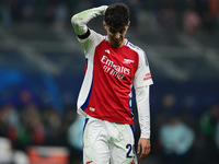 Kai Havertz of Arsenal looks on during the Champions League match between Inter Milan and Arsenal at San Siro Stadium in Milan, Italy, on No...