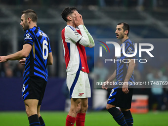 Kai Havertz of Arsenal looks on during the Champions League match between Inter Milan and Arsenal at San Siro Stadium in Milan, Italy, on No...