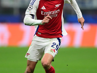 Kai Havertz of Arsenal is in action during the Champions League match between Inter Milan and Arsenal at San Siro Stadium in Milan, Italy, o...