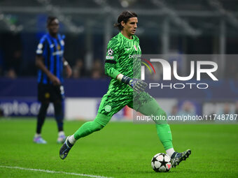 Yann Sommer of Inter Milan looks on during the Champions League match between Inter Milan and Arsenal at San Siro Stadium in Milan, Italy, o...