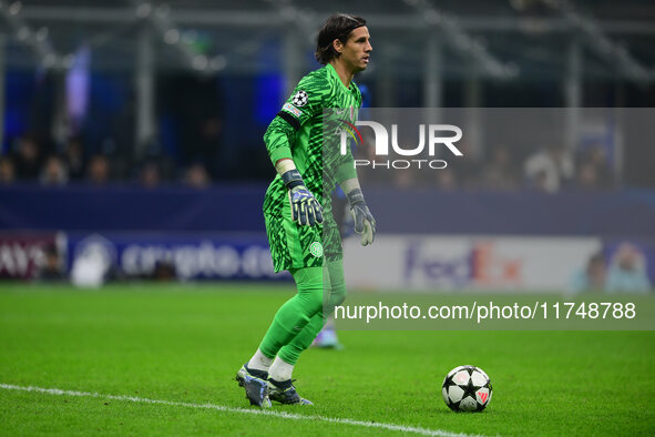 Yann Sommer of Inter Milan looks on during the Champions League match between Inter Milan and Arsenal at San Siro Stadium in Milan, Italy, o...