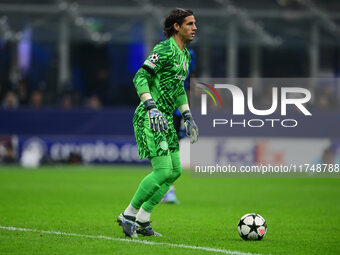 Yann Sommer of Inter Milan looks on during the Champions League match between Inter Milan and Arsenal at San Siro Stadium in Milan, Italy, o...