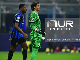 Yann Sommer of Inter Milan looks on during the Champions League match between Inter Milan and Arsenal at San Siro Stadium in Milan, Italy, o...