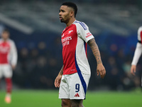 Gabriel Jesus of Arsenal looks on during the Champions League match between Inter Milan and Arsenal at San Siro Stadium in Milan, Italy, on...