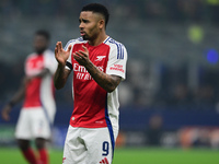 Gabriel Jesus of Arsenal looks on during the Champions League match between Inter Milan and Arsenal at San Siro Stadium in Milan, Italy, on...