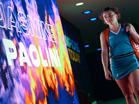 RIYADH, SAUDI ARABIA - NOVEMBER 06: Jasmine Paolini of Italy arrives ahead her match against Quinwen Zheng of China, on Day 5 of the 2024 WT...