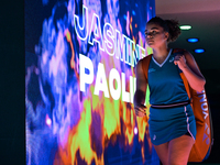 RIYADH, SAUDI ARABIA - NOVEMBER 06: Jasmine Paolini of Italy arrives ahead her match against Quinwen Zheng of China, on Day 5 of the 2024 WT...