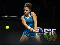 RIYADH, SAUDI ARABIA - NOVEMBER 06: Jasmine Paolini of Italy during her match against Quinwen Zheng of China, on Day 5 of the 2024 WTA Final...