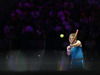 RIYADH, SAUDI ARABIA - NOVEMBER 06: Jasmine Paolini of Italy during her match against Quinwen Zheng of China, on Day 5 of the 2024 WTA Final...