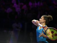 RIYADH, SAUDI ARABIA - NOVEMBER 06: Jasmine Paolini of Italy during her match against Quinwen Zheng of China, on Day 5 of the 2024 WTA Final...