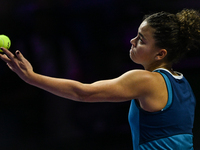 RIYADH, SAUDI ARABIA - NOVEMBER 06: Jasmine Paolini of Italy during her match against Quinwen Zheng of China, on Day 5 of the 2024 WTA Final...