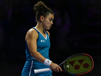 RIYADH, SAUDI ARABIA - NOVEMBER 06: Jasmine Paolini of Italy during her match against Quinwen Zheng of China, on Day 5 of the 2024 WTA Final...