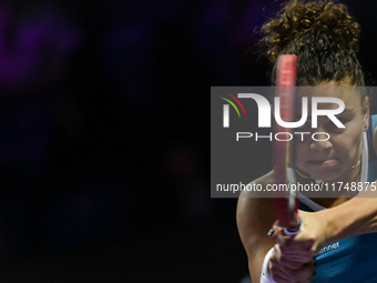 RIYADH, SAUDI ARABIA - NOVEMBER 06: Jasmine Paolini of Italy during her match against Quinwen Zheng of China, on Day 5 of the 2024 WTA Final...