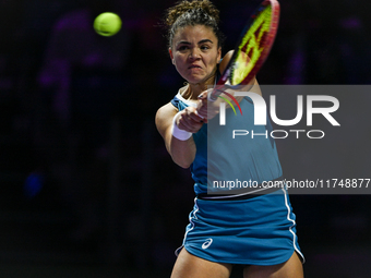 RIYADH, SAUDI ARABIA - NOVEMBER 06: Jasmine Paolini of Italy during her match against Quinwen Zheng of China, on Day 5 of the 2024 WTA Final...