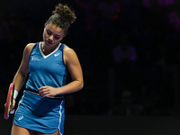 RIYADH, SAUDI ARABIA - NOVEMBER 06: Jasmine Paolini of Italy during her match against Quinwen Zheng of China, on Day 5 of the 2024 WTA Final...