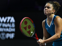 RIYADH, SAUDI ARABIA - NOVEMBER 06: Jasmine Paolini of Italy during her match against Quinwen Zheng of China, on Day 5 of the 2024 WTA Final...