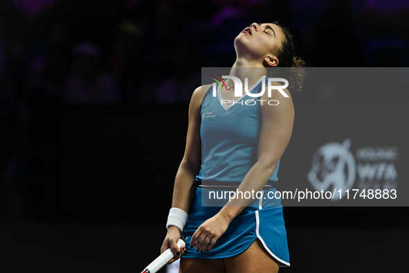 RIYADH, SAUDI ARABIA - NOVEMBER 06: Jasmine Paolini of Italy during her match against Quinwen Zheng of China, on Day 5 of the 2024 WTA Final...