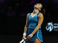 RIYADH, SAUDI ARABIA - NOVEMBER 06: Jasmine Paolini of Italy during her match against Quinwen Zheng of China, on Day 5 of the 2024 WTA Final...