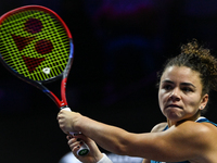 RIYADH, SAUDI ARABIA - NOVEMBER 06: Jasmine Paolini of Italy during her match against Quinwen Zheng of China, on Day 5 of the 2024 WTA Final...