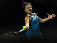 RIYADH, SAUDI ARABIA - NOVEMBER 06: Jasmine Paolini of Italy during her match against Quinwen Zheng of China, on Day 5 of the 2024 WTA Final...