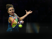 RIYADH, SAUDI ARABIA - NOVEMBER 06: Jasmine Paolini of Italy during her match against Quinwen Zheng of China, on Day 5 of the 2024 WTA Final...