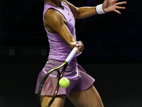 RIYADH, SAUDI ARABIA - NOVEMBER 06: Jasmine Paolini of Italy during her match against Quinwen Zheng of China, on Day 5 of the 2024 WTA Final...