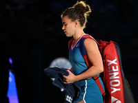 RIYADH, SAUDI ARABIA - NOVEMBER 06: Jasmine Paolini of Italy during her match against Quinwen Zheng of China, on Day 5 of the 2024 WTA Final...