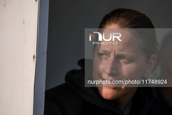 Suzanne Bakker is the head coach of Milan Women during the Women Coppa Italia match between Freedom Cuneo and AC Milan in Cuneo, Italy, on N...