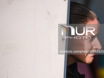 Suzanne Bakker is the head coach of Milan Women during the Women Coppa Italia match between Freedom Cuneo and AC Milan in Cuneo, Italy, on N...