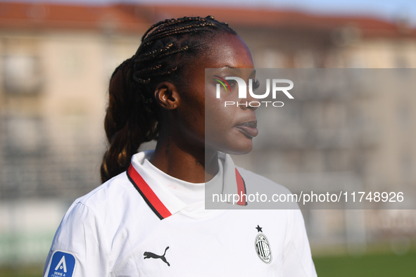 Evelyn Ijeh of Milan Women plays during the Women Coppa Italia match between Freedom Cuneo and AC Milan in Cuneo, Italy, on November 6, 2024...