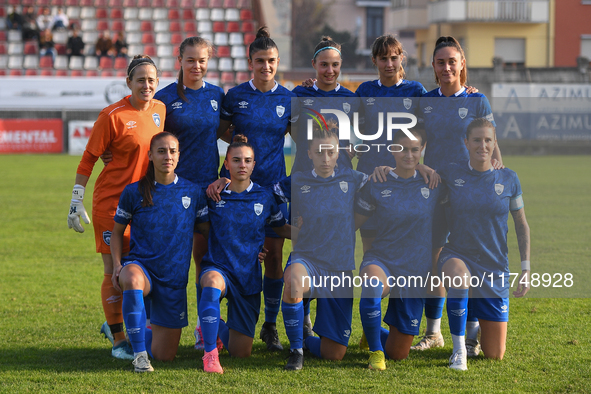 Freedom Cuneo poses during the Women Coppa Italia match between Freedom Cuneo and AC Milan in Cuneo, Italy, on November 6, 2024, at Stadio P...