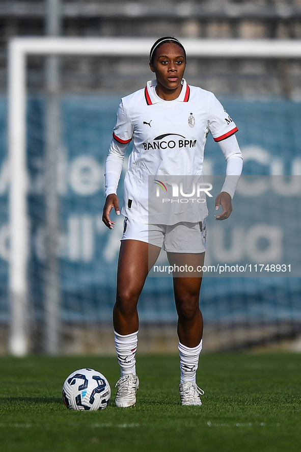 Allyson Renee Swaby of Milan Women plays during the Women Coppa Italia match between Freedom Cuneo and AC Milan in Cuneo, Italy, on November...