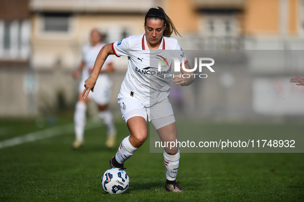 Gloria Marinelli of Milan Women participates in the Women Coppa Italia match between Freedom Cuneo and AC Milan in Cuneo, Italy, on November...